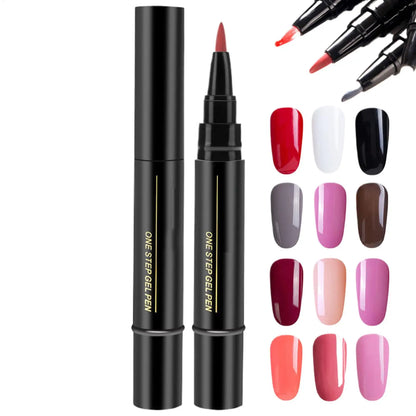 Quick Drying Nail Polish Art Pens Nail Polish Gel Pen Fast Dry Nail Color Pen Nail Varnish Pens for Women Girls Friends Family